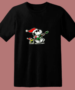 Peanuts Christmas Snoopy And Woodstock 80s T Shirt