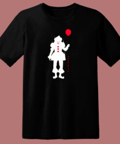 Pennywise With Balloon Halloween 80s T Shirt 1