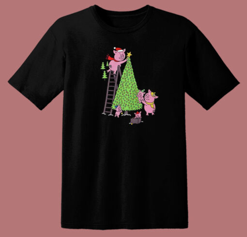 Percy Pig Christmas Tree T Shirt Style