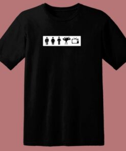Person Woman Man Camera Tv Cognitive Test 80s T Shirt