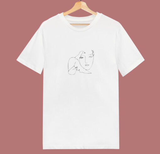 Picasso Inspired Line Art 80s T Shirt
