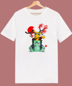 Pikachu And Bulbasaur Mashup Naruto T Shirt Style
