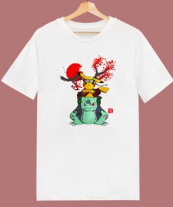 Pikachu And Bulbasaur Mashup Naruto T Shirt Style