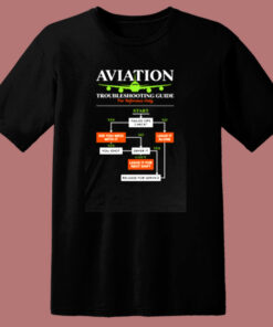 Pilot Airplane Aviation Troubleshooting Guide 80s T Shirt