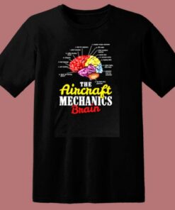 Pilot Airplane Mechanic Brain 80s T Shirt 1 Pilot Airplane Mechanic Brain 80s T Shirt 2