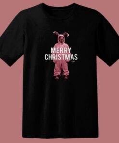 Pink Bunny Christmas Story 80s T Shirt