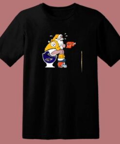 Pittsburgh Steelers Santa Baltimore Ravens Toilet 80s T Shirt