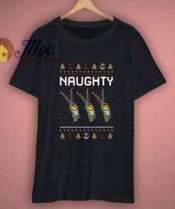 Plankton Ugly Christmas Naughty Boys Toddler Kids T Shirt