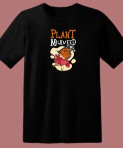 Plant Milkweed Butterfly Graphic 80s T Shirt Style