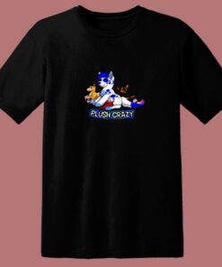 Plush Crazy Rainbow Funny Cartoon 80s T Shirt