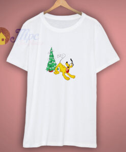 Pluto At Christmas Disney T Shirt 1