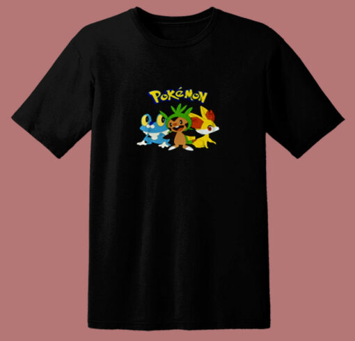 Pokemon Fennekin Chespin Froakie 80s T Shirt