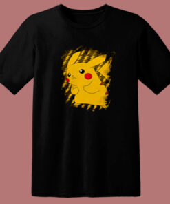 Pokemon Pikachu Brushy Graphic 80s T Shirt 1