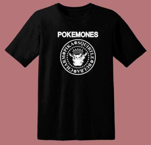 Pokemones Ramones Parody T Shirt Style