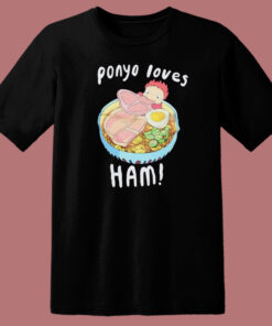 Ponyo Loves Hams 80s T Shirt Style