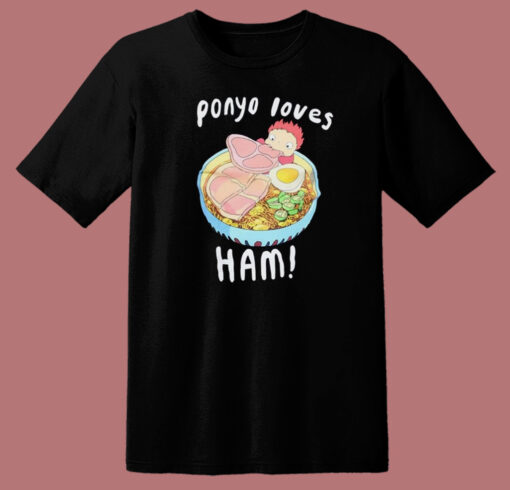 Ponyo Loves Hams 80s T Shirt Style