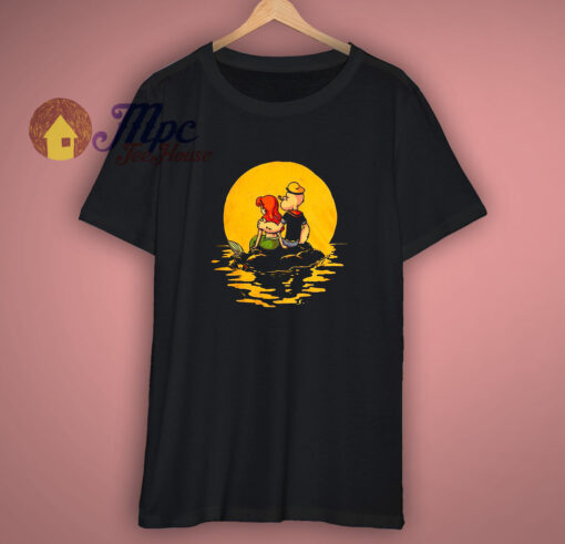 Popeye The Sailor And Little Mermaid Art T Shirt