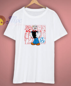 Popeye Through The Years Kids Silver Shirt