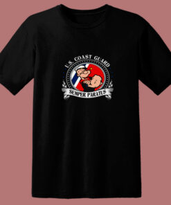 Popeye Us Coast Guard Semper Paratu 80s T Shirt 1