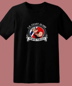 Popeye Us Coast Guard Semper Paratu 80s T Shirt 1 Popeye Us Coast Guard Semper Paratu 80s T Shirt 2