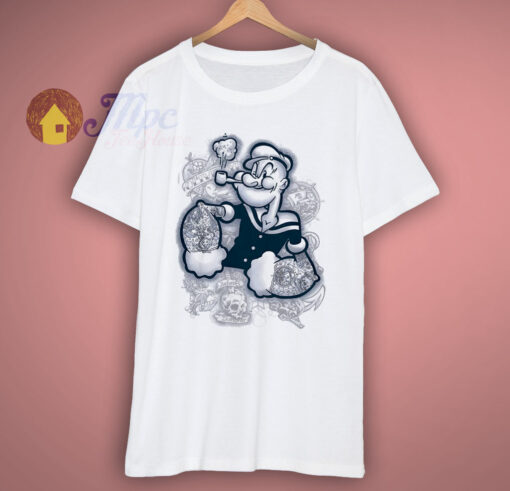 Popeye the Sailor Inked Graphic T Shirt