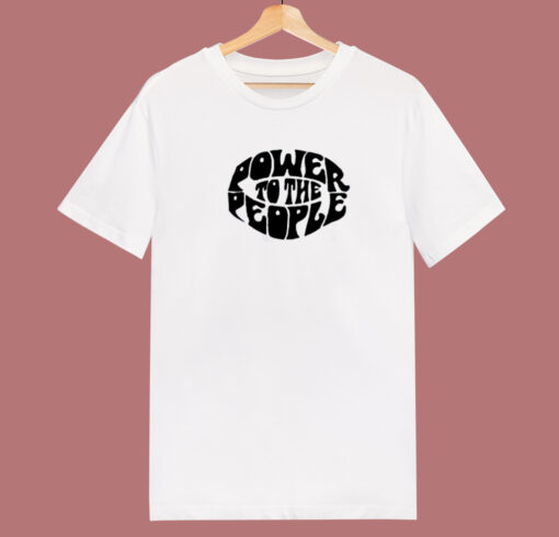 Power To The People Circle 80s T Shirt