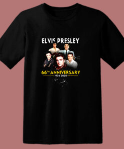Premium Elvis Presley 66th Anniversary 1975 2020 80s T Shirt 1