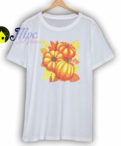 Pumpkins and Autumn Leaves Party T Shirt