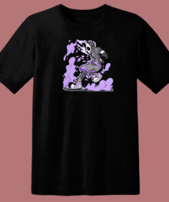 Purple Energy Anime 80s T Shirt Style 1