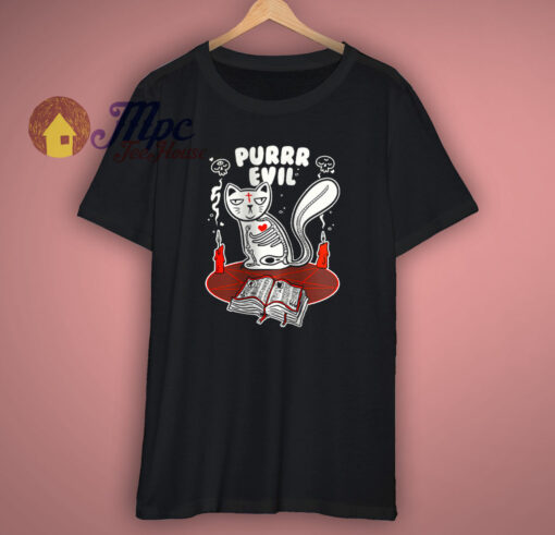 Purrr Evil Cat Spell Demon Witch T Shirt