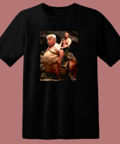 Putin Riding Trump 80s T Shirt 1