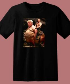 Putin Riding Trump 80s T Shirt 2