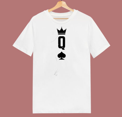 Queen Of Spades Card Matching Halloween 80s T Shirt