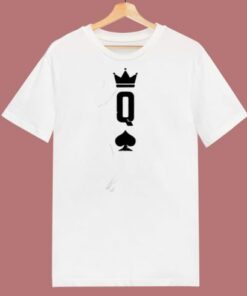 Queen Of Spades Card Matching Halloween 80s T Shirt