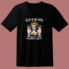 Queens Are Born In February Skull 80s T Shirt