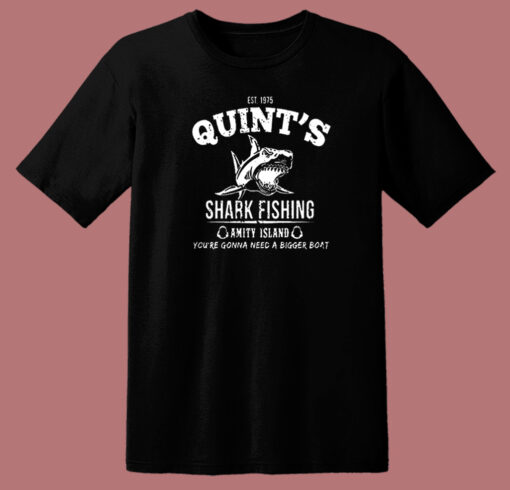 Quint’s Shark Fishing Amity T Shirt Style