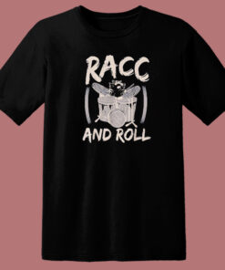 Racc and Roll Raccoon Drum T Shirt Style