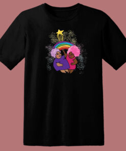 Rainbow Cloud Hair 80s T Shirt Style