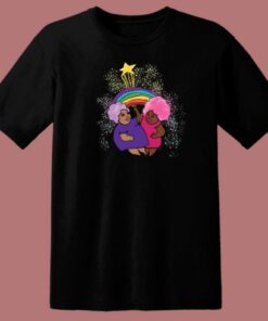 Rainbow Cloud Hair 80s T Shirt Style