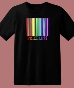 Rainbow Pride Priceless Barcode 80s T Shirt Style 1 Rainbow Pride Priceless Barcode 80s T Shirt Style 2