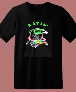 Rave Party Neon Bird Funny 80s T Shirt 1