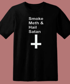 Reality Glitch Smoke Meth Andhail Satan 80s T Shirt 1