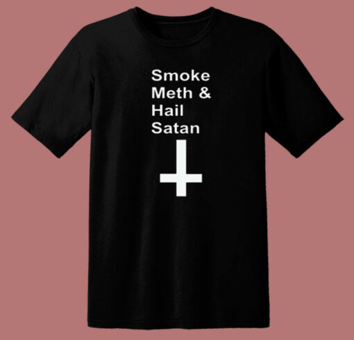 Reality Glitch Smoke Meth Andhail Satan 80s T Shirt