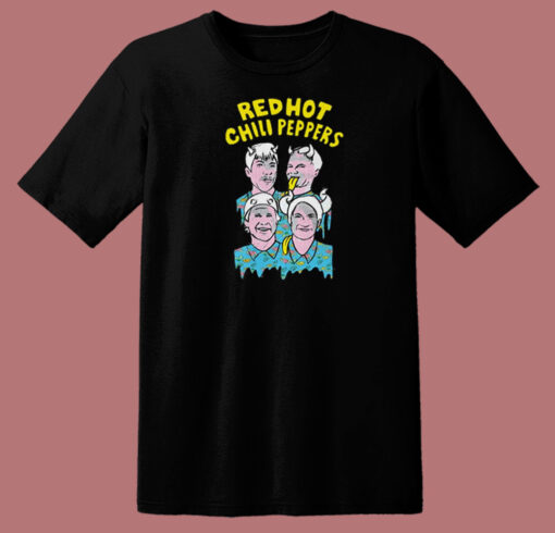 Red Hot Chili Peppers Illustrated 80s T Shirt Style