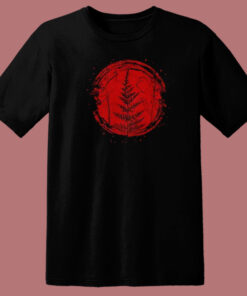 Red Moon Fern Graphic 80s T Shirt Style