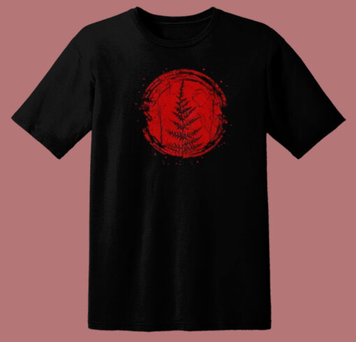 Red Moon Fern Graphic 80s T Shirt Style