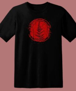 Red Moon Fern Graphic 80s T Shirt Style