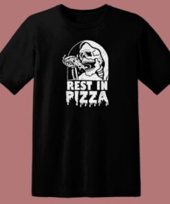 Rest In Pizza Funny Pizza Lover 80s T Shirt Style