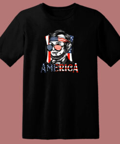 Retro 4th Of July Abraham Lincoln 80s T Shirt 1