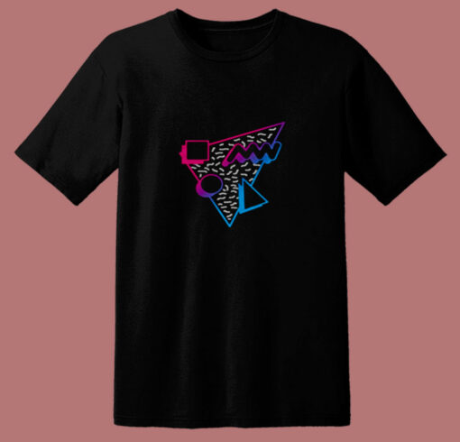 Retro 80s Neon Memphis Style 80s T Shirt